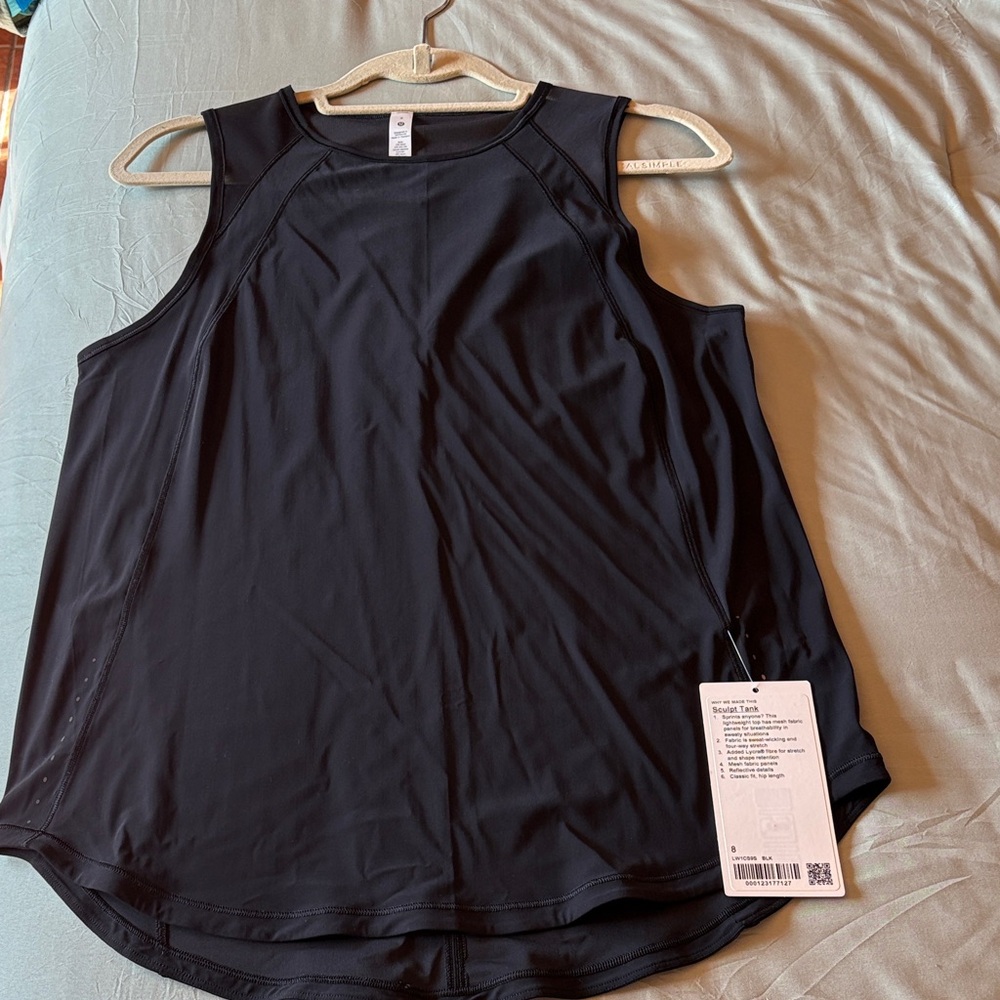 NWT Lululemon Women's Black Sleeveless Top